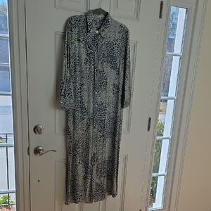 Camicettasnob Blue & Brown Animal Print Dress.  Size 46